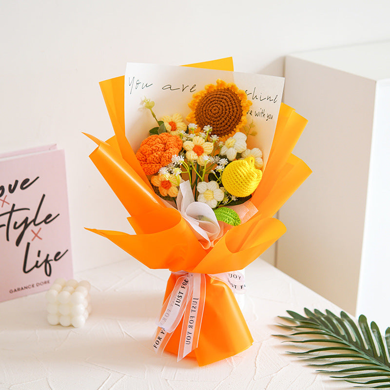 🔥Solange der Vorrat reicht 58 % Rabatt!🎉Handmade Delicate Crochet Flower Bouquet