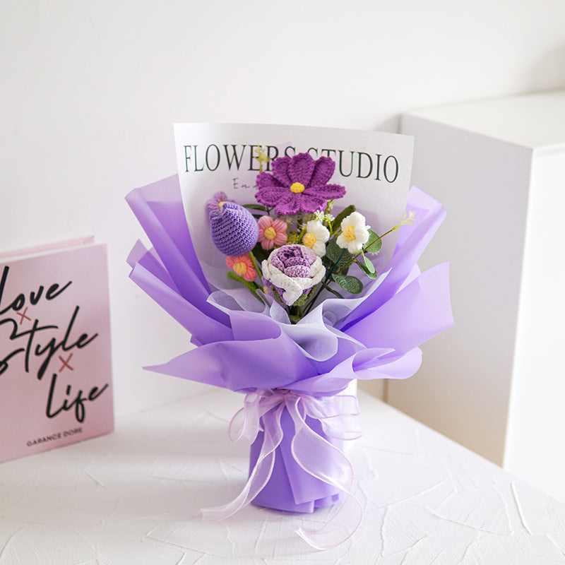🔥Solange der Vorrat reicht 58 % Rabatt!🎉Handmade Delicate Crochet Flower Bouquet