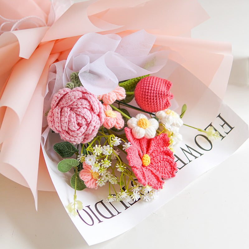 🔥Solange der Vorrat reicht 58 % Rabatt!🎉Handmade Delicate Crochet Flower Bouquet