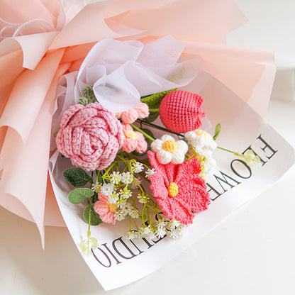 🔥Solange der Vorrat reicht 58 % Rabatt!🎉Handmade Delicate Crochet Flower Bouquet