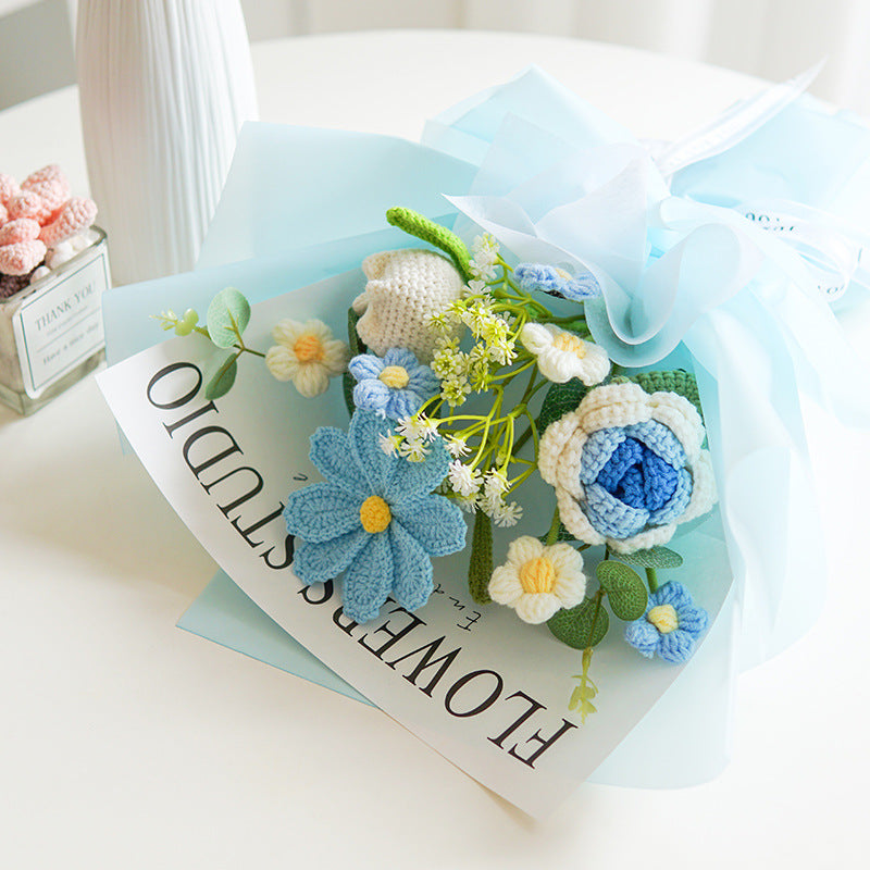 🔥Solange der Vorrat reicht 58 % Rabatt!🎉Handmade Delicate Crochet Flower Bouquet