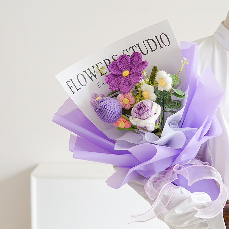 🔥Solange der Vorrat reicht 58 % Rabatt!🎉Handmade Delicate Crochet Flower Bouquet