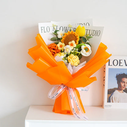 🔥Solange der Vorrat reicht 58 % Rabatt!🎉Handmade Delicate Crochet Flower Bouquet