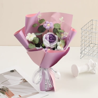 🔥Solange der Vorrat reicht 58 % Rabatt!🎉Handmade Delicate Crochet Flower Bouquet