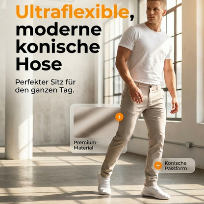 Moderne Stretch-Hose mit schmalem Bein