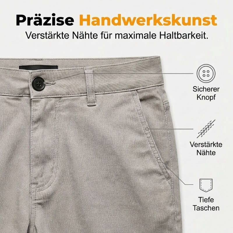 Moderne Stretch-Hose mit schmalem Bein