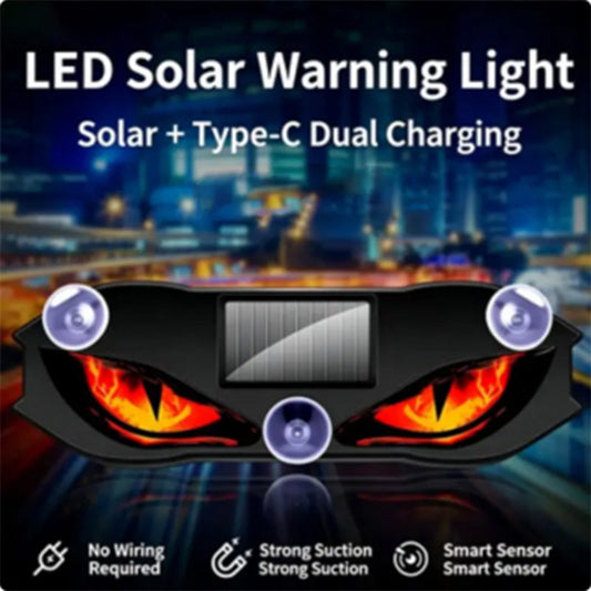⏰ 50 % Rabatt  Solar-LED-Heckscheibenleuchte für Auto 🚗 Dynamischer „Devil Eyes“-Effekt & Individuelle Fahrzeugbeleuchtung