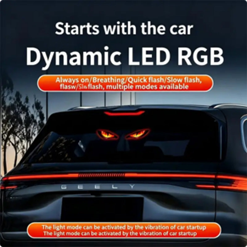 ⏰ 50 % Rabatt  Solar-LED-Heckscheibenleuchte für Auto 🚗 Dynamischer „Devil Eyes“-Effekt & Individuelle Fahrzeugbeleuchtung