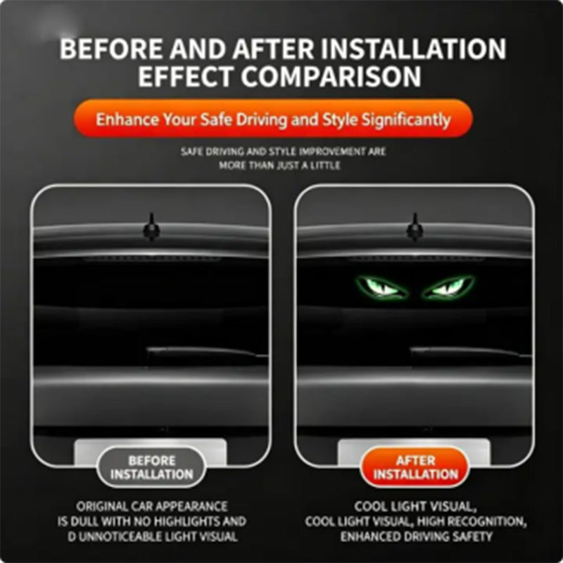 ⏰ 50 % Rabatt  Solar-LED-Heckscheibenleuchte für Auto 🚗 Dynamischer „Devil Eyes“-Effekt & Individuelle Fahrzeugbeleuchtung