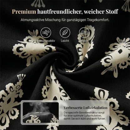 V-Ausschnitt Barock MaxiKleid – hochwertige Taille, knitterfreier Stoff