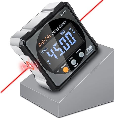 🔥4-seitiger digitaler Winkelmesser mit Laser und Magnetfunktion